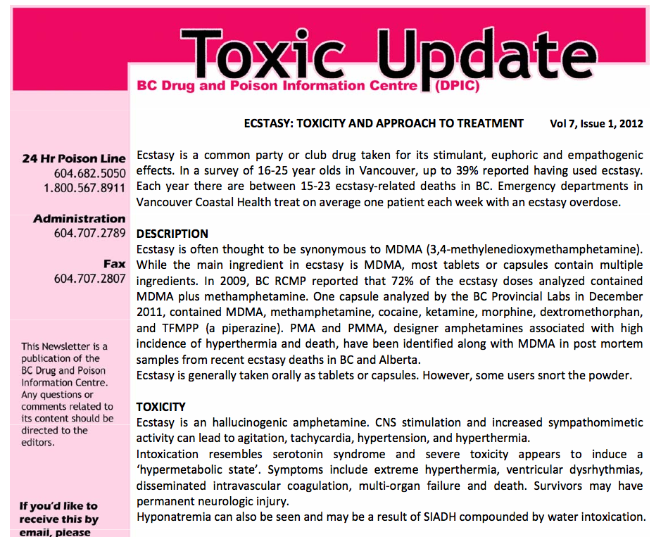 Toxic Update newsletter